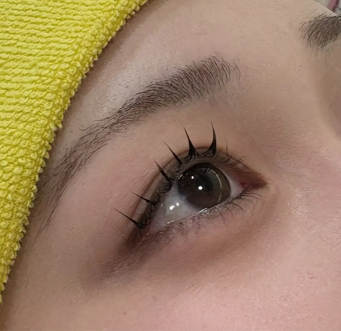 マツエク・マツパ 束感まつ毛 まつげパーマ 一重×まつ毛パーマ femme横川 さきのマツエク・マツパデザイン