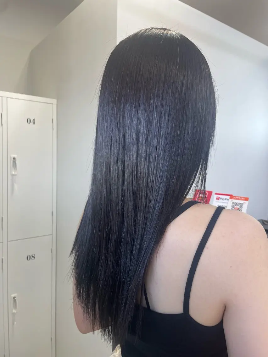 ロング 縮毛矯正 カット ヘアカラー 縮毛矯正 樋川 早紀のヘアスタイル