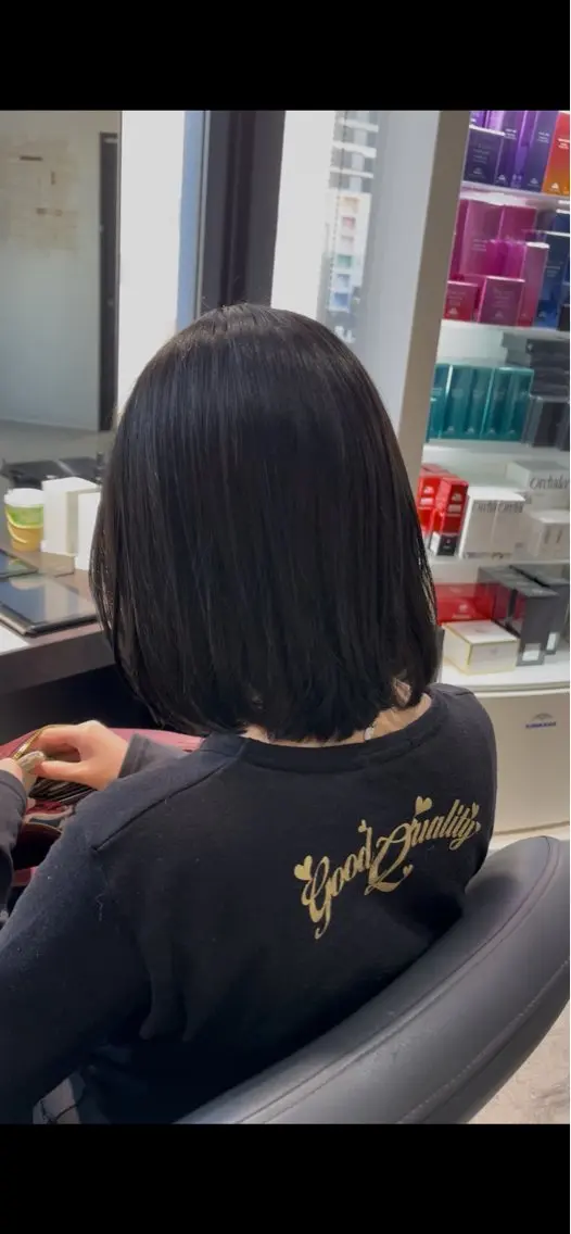 ショート ボブ 似合わせカット サラ艶&艶髪系✨ Ayane/心斎橋のヘアスタイル