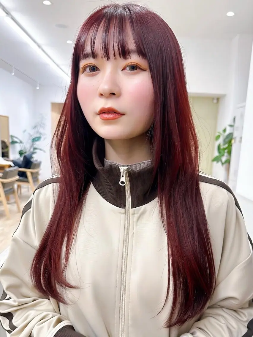セミロング カット ヘアカラー 徳永 大樹のヘアスタイル
