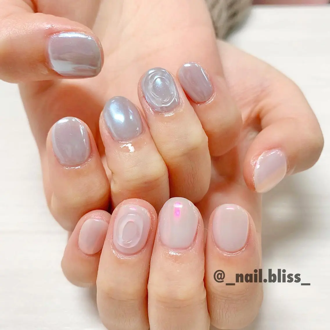 ネイル オーロラネイル ハンドネイル NAIL BLISSのネイルデザイン