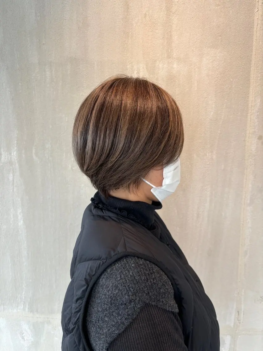 ショート 丸みショート ハイライト ショートヘア tote. さくらのヘアスタイル