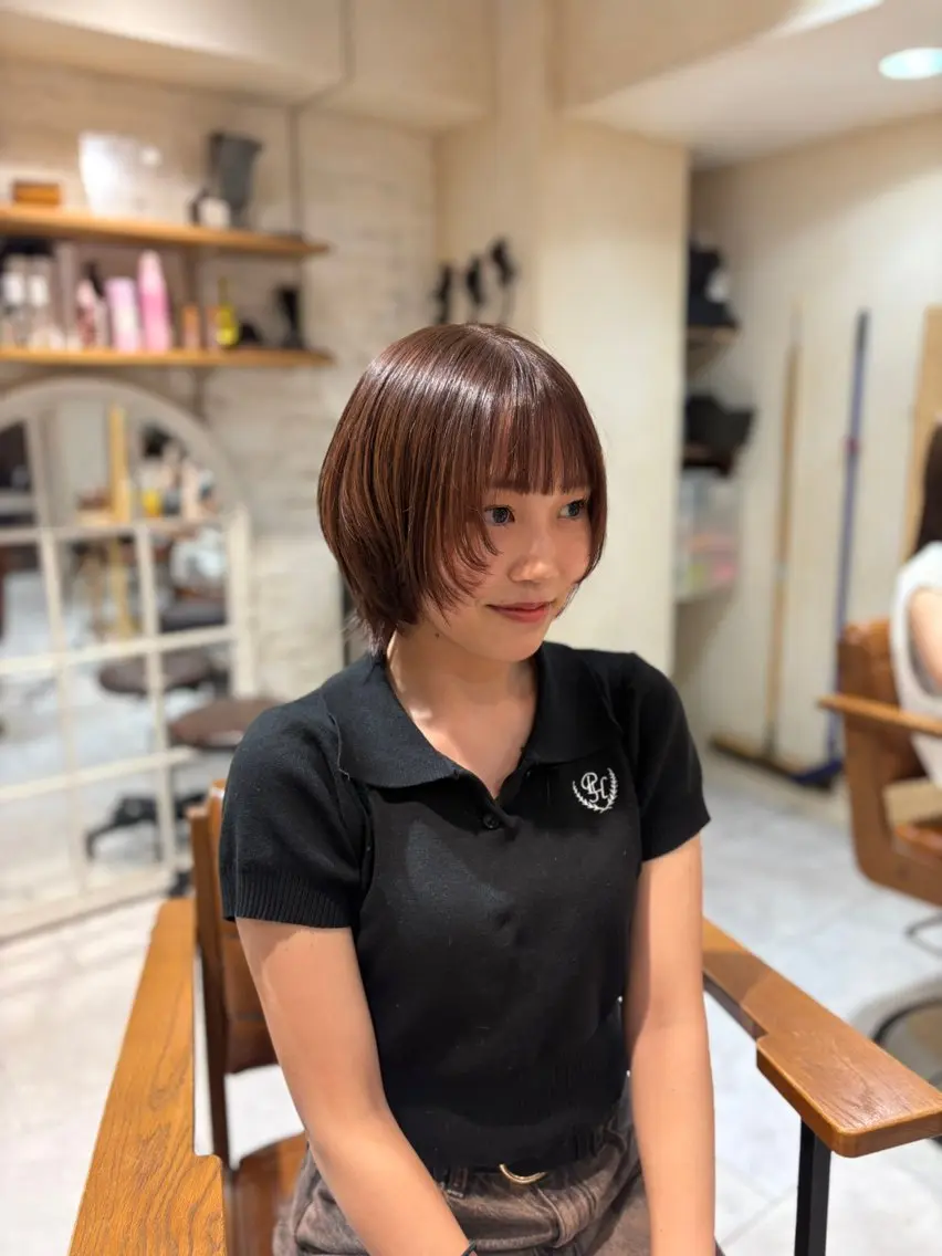 ミディアム 【ボブ/暖色カラー】 nanohaのヘアスタイル