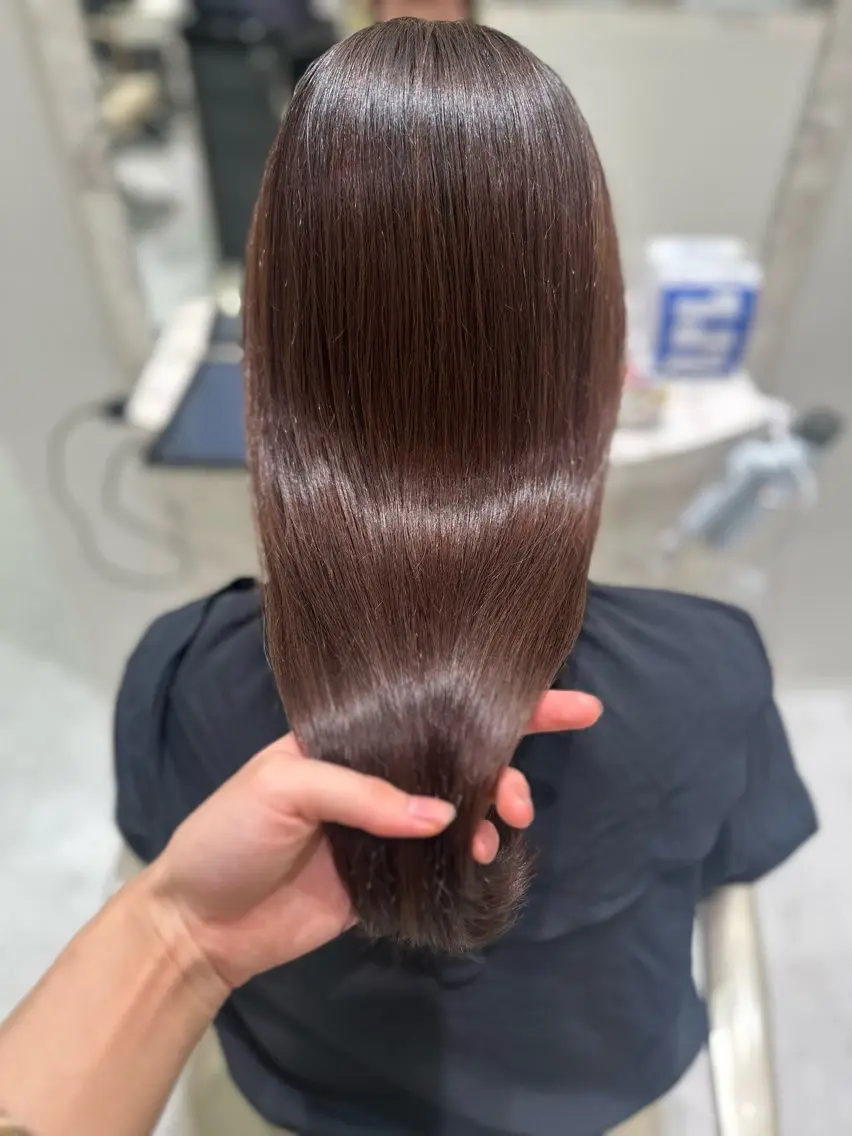 ロング カラー カット ヘアカラー トリートメント 韓国レイヤー✨ yasuko銀座のヘアスタイル