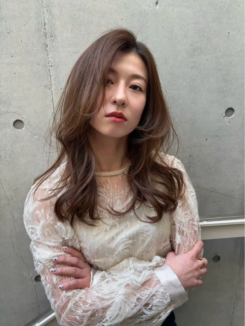 セミロング カット ヘアカラー トリートメント peige 斉藤✨大人ヘアー✨のヘアスタイル