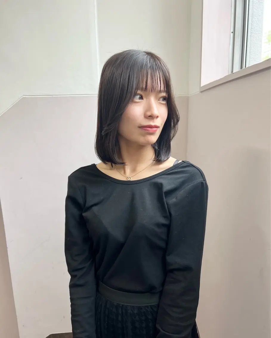 ミディアム カラー カット ヘアカラー トリートメント 樫原裕二/レイヤー カット/透明感カラーのヘアスタイル