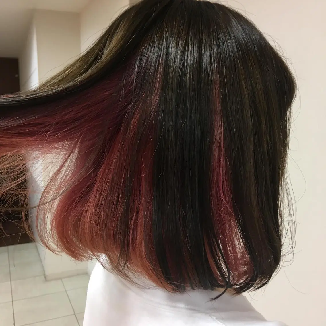 ミディアム カラー ヘアアレンジ ヘアカラー トリートメント 【Sweep】おじま のぞみのヘアスタイル