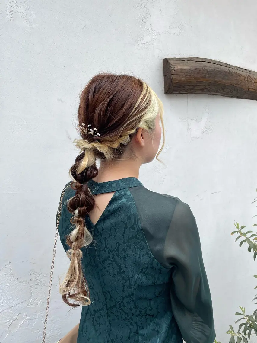 【お呼ばれ、推し活に🎀】パーティーヘアセット🧁✨️   (営業時間前は30分毎に＋1100円で対応致します🍀)の写真