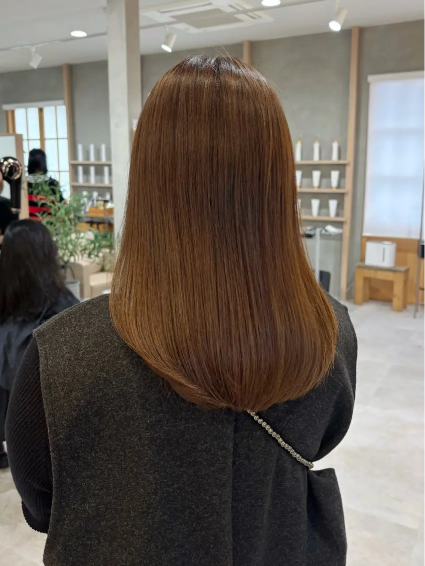 セミロング カット ヘアカラー トリートメント 真弓 理沙/艶カラーのヘアスタイル