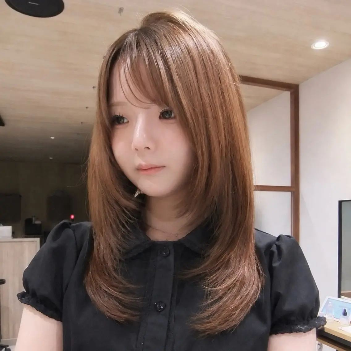 セミロング カラー ヘアカラー トリートメント メンズカットモデル 募集/yuan⟡.·のヘアスタイル