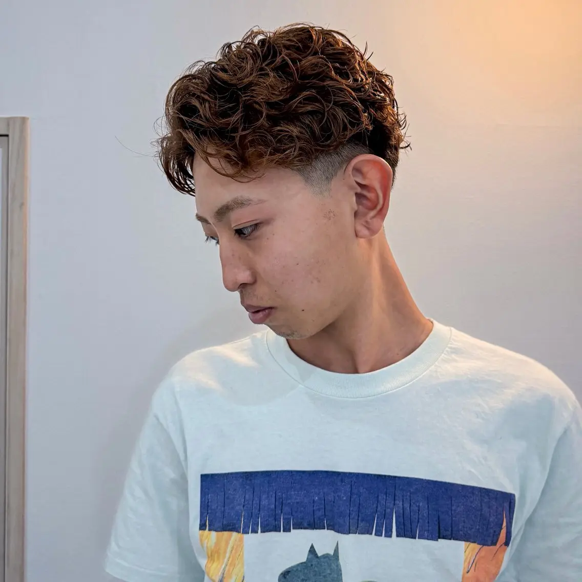 パーマ メンズ カット パーマ 鈴木 七海のヘアスタイル