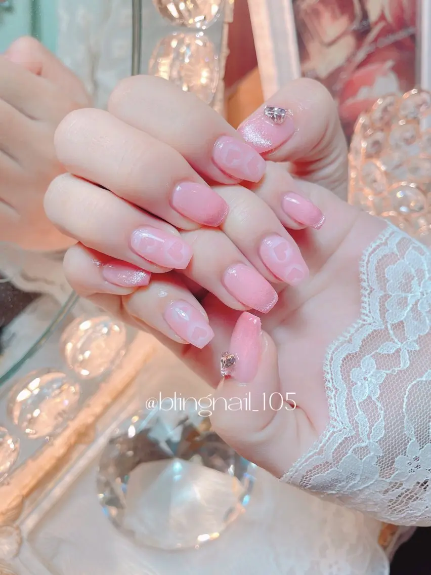 ネイル 24時まで❤︎韓国、 ワンホンネイルのネイルデザイン