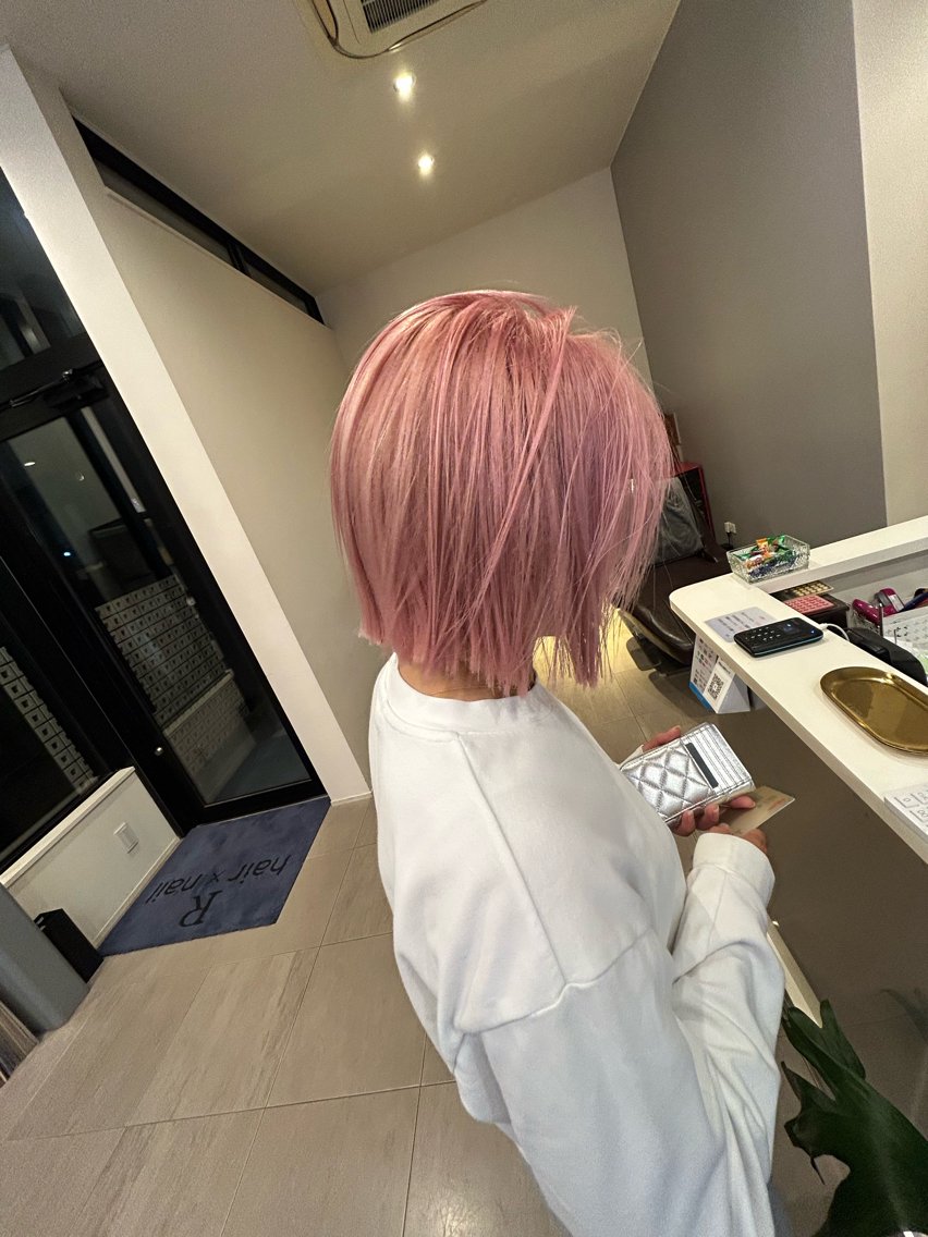 ミディアム ボブ カット ヘアカラー R workofartのネイルデザイン