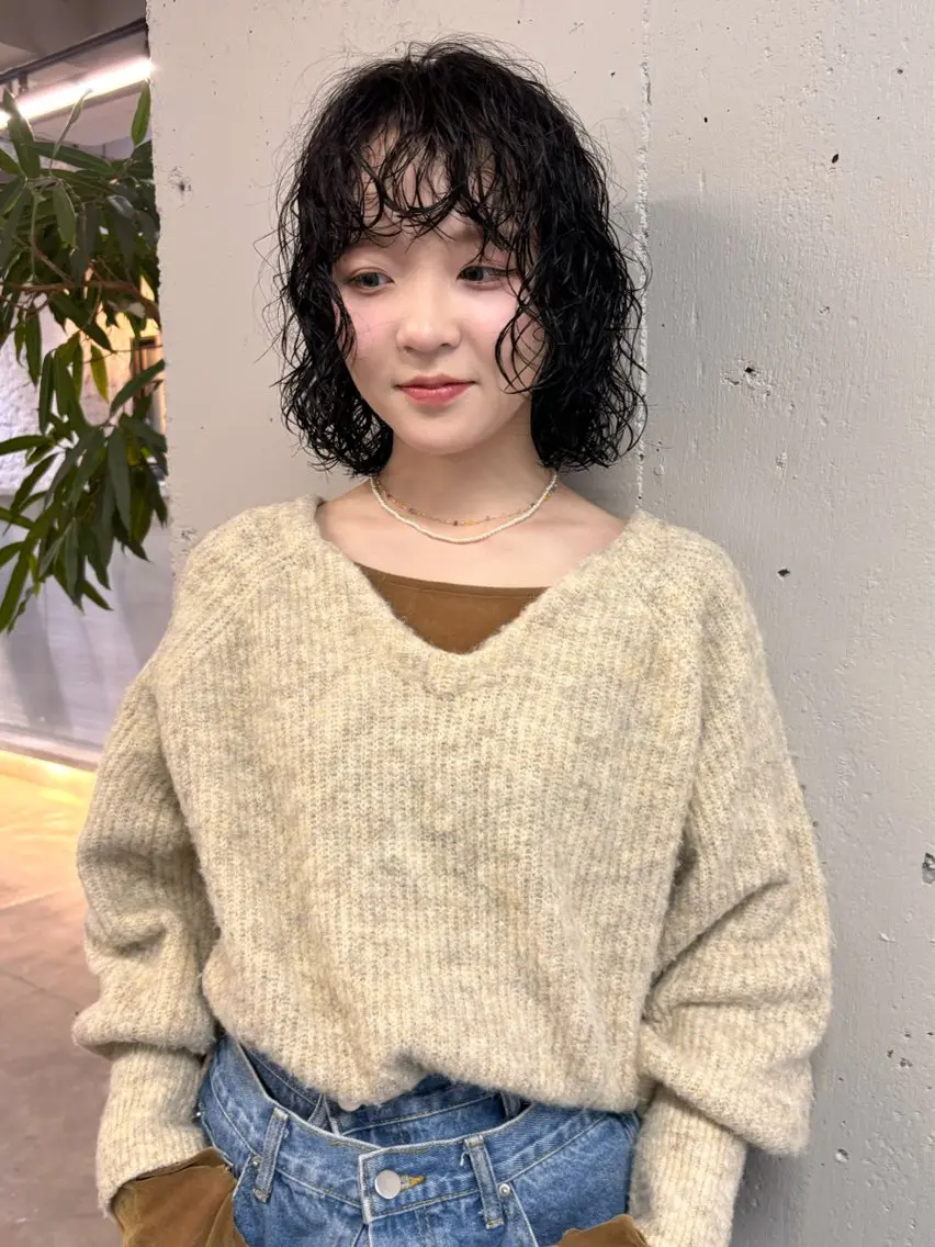 ショート カラー パーマ カット ヘアカラー パーマ ボブとパーマの達人 /美容室難民の方是非のヘアスタイル