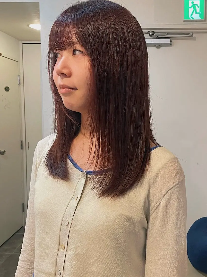 ミディアム 髪質改善 ヘアカラー トリートメント ヘッドスパ 大阪/梅田すぐ /パーマ落とし専門店のヘアスタイル