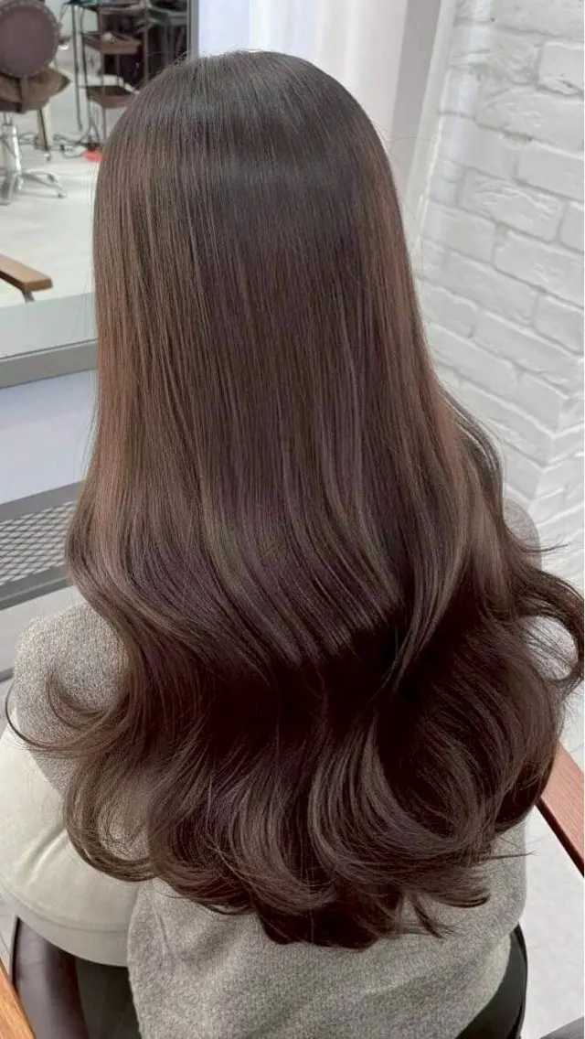 ロング カット 縮毛矯正 トリートメント 髪質改善特化🫧韓国 🇰🇷amiruのヘアスタイル