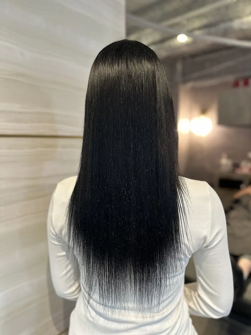 ロング ヘアカラー 🎀🎶はがりな ワンカラー💝のヘアスタイル