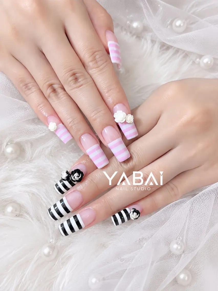 ネイル フラワーネイル ピンク YABAI NailStudioのネイルデザイン