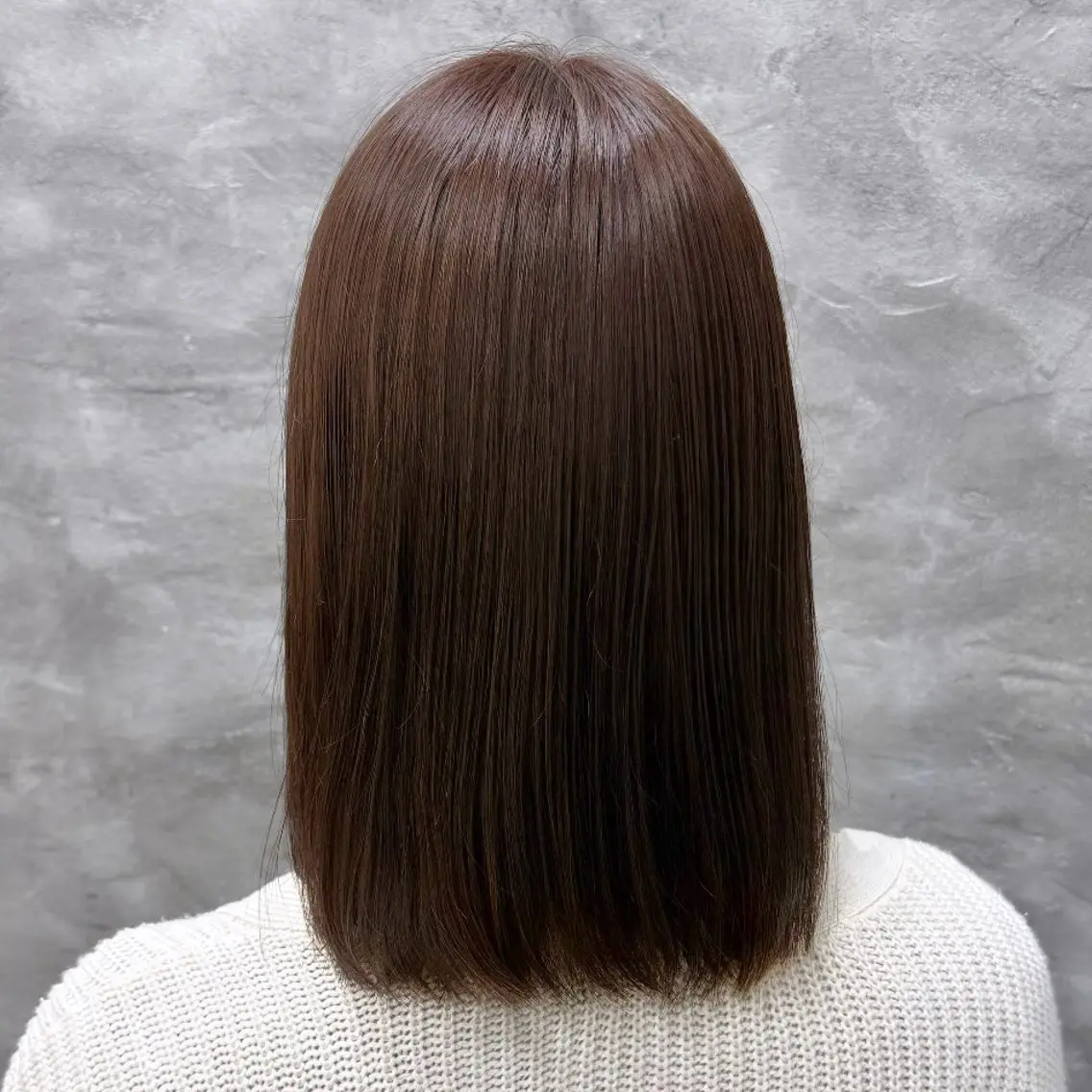 ミディアム カラー ヘアカラー トリートメント 小島 咲音/艶カラー /レイヤー/縮毛矯正のヘアスタイル