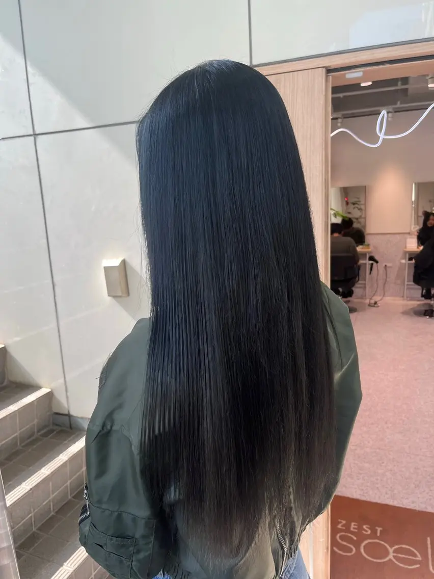 ロング カラー ダブルカラー イヤリングカラー ハイトーンカラー インナーカラー 顔周りカット ヘアカラー 髪質改善&艶カラー/ ほんだあみ (♡)のヘアスタイル