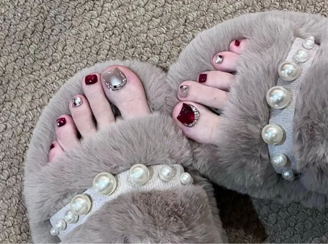 ネイル アートネイル オーロラネイル チークネイル フレンチネイル ガラスフレンチ ハンドネイル 🎀🎀YooLi Nail Salonのネイルデザイン
