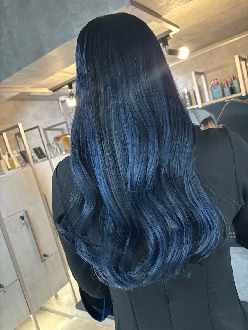 ロング レイヤーカット カット ヘアカラー ボブ×レイヤーカット 透明感カラー/Fuuのヘアスタイル