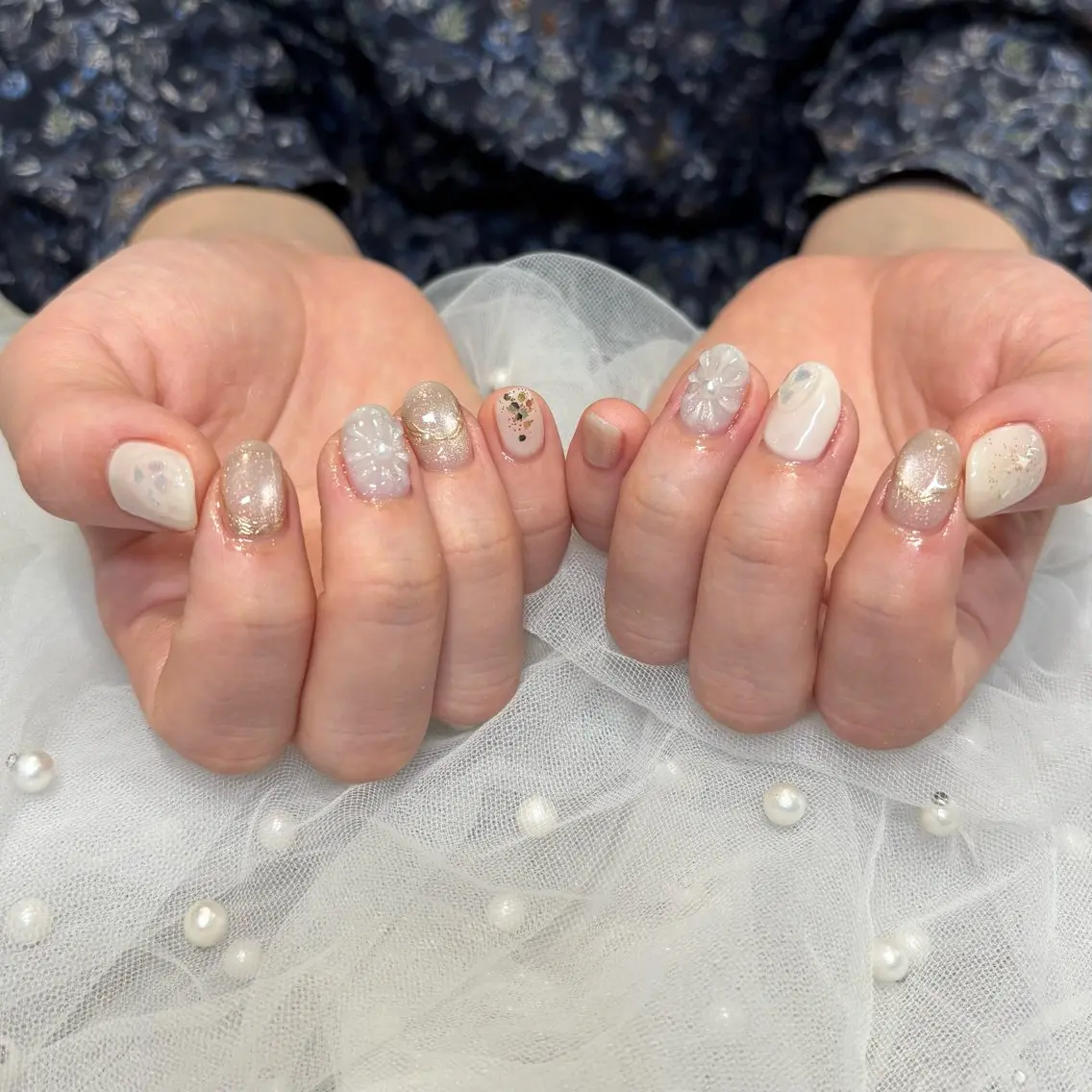 ネイル ぷっくりネイル ハンドネイル 荒巻 めいのネイルデザイン