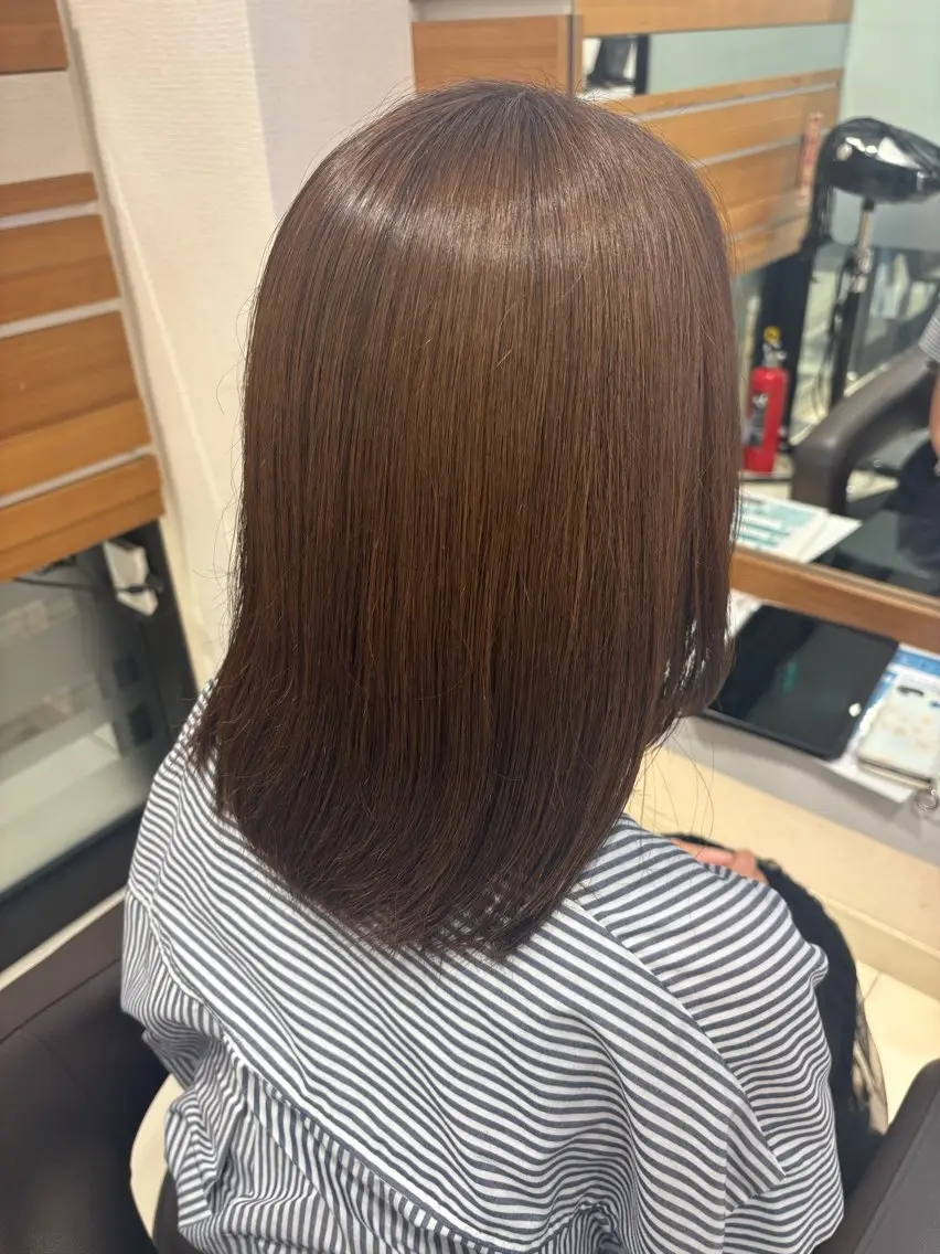 セミロング カラー 💎【ちゅるんカラ ー】あいみ💎のヘアスタイル