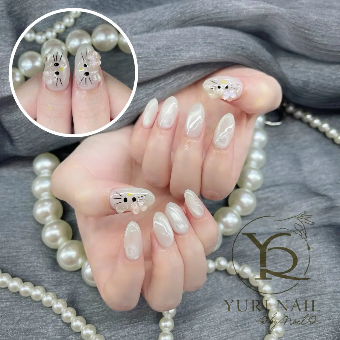 ネイル チークネイル フットネイル フレンチネイル グラデーション キラキラネイル ハンドネイル フットネイル ハンドケア YURI Nail Funabashiのネイルデザイン