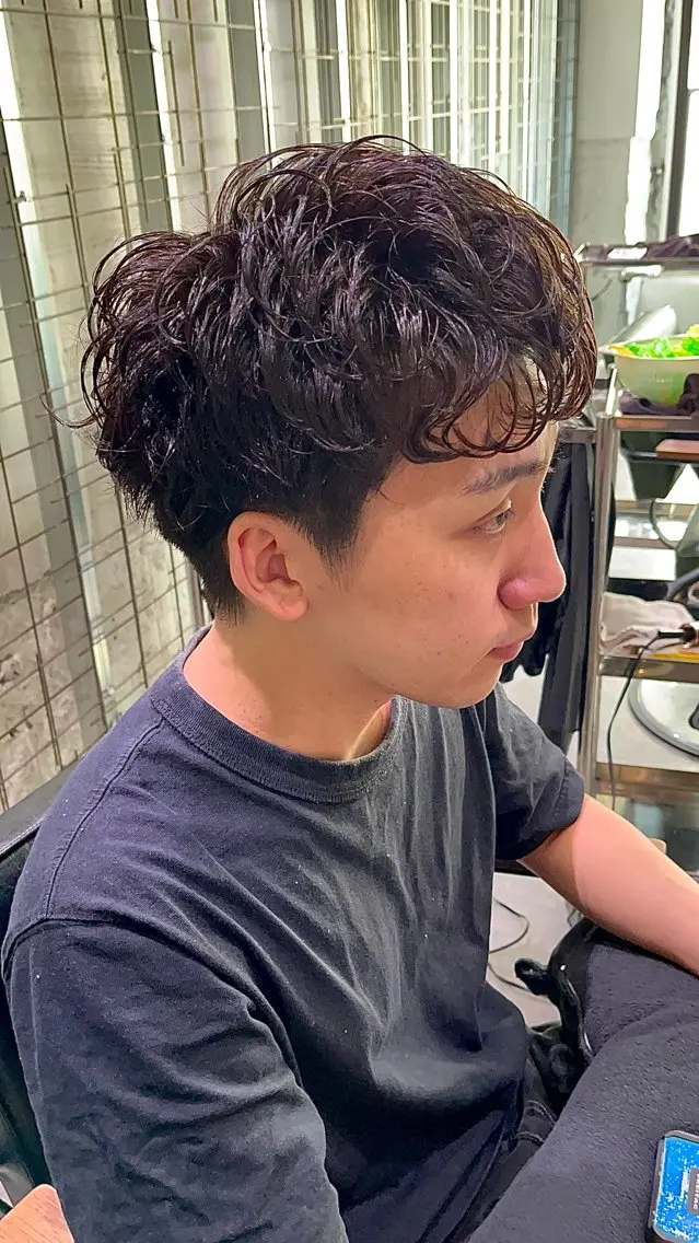 ショート パーマ メンズ メンズパーマ ショートヘア カット パーマ UMM daichi メンズパーマのヘアスタイル