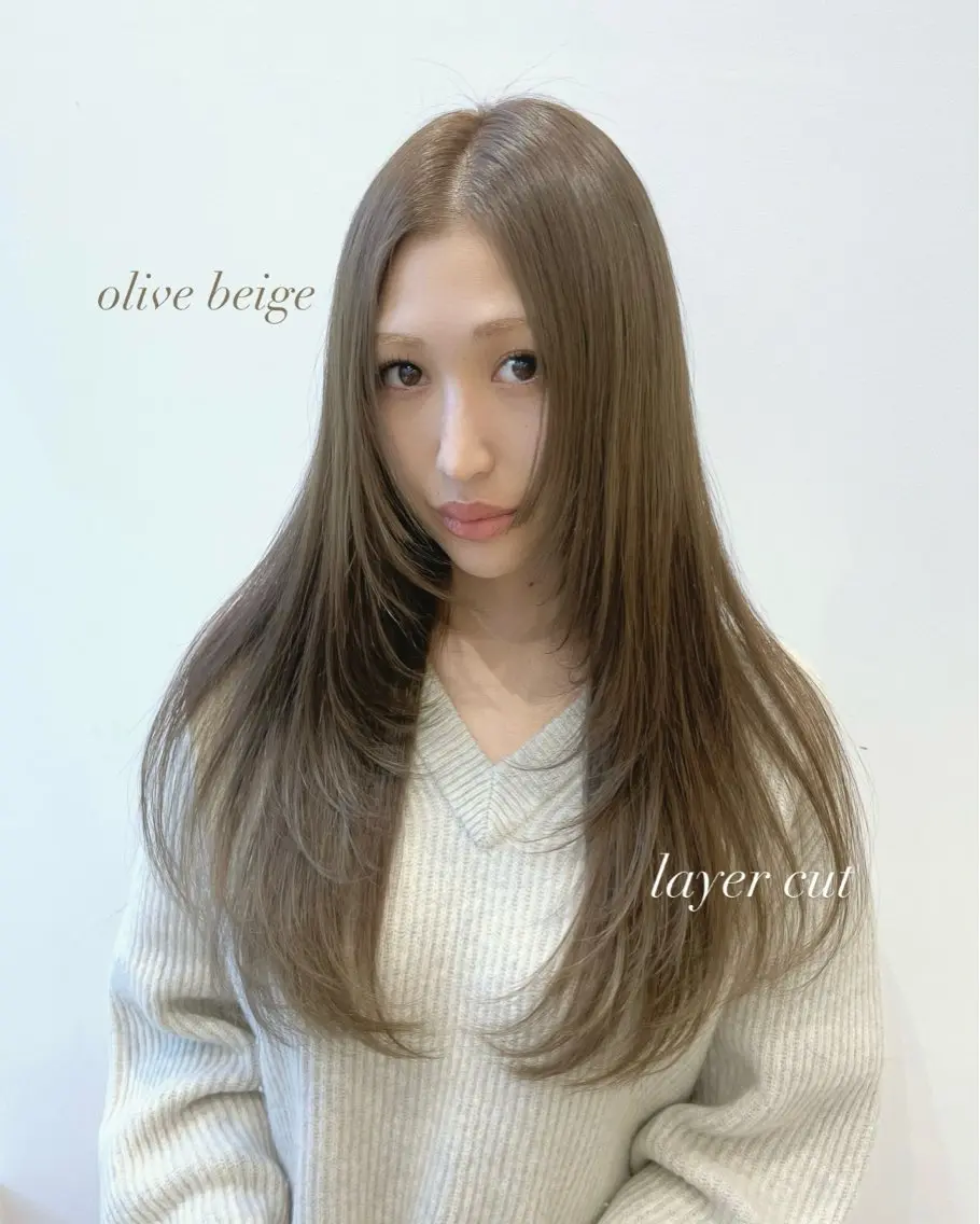 ロング レイヤーカット ワンホンレイヤー 圧倒的モテ艶髪💎 レイヤー💎kanaのヘアスタイル