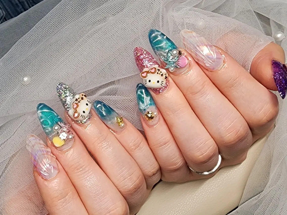 ネイル ハンドネイル eightyfour nail💚白石のネイルデザイン