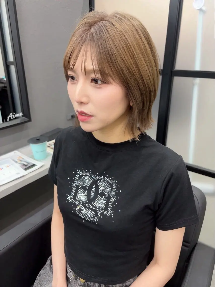 ショート カット ヘアカラー トリートメント 【韓国ヘア ×髪質改善】内田のヘアスタイル