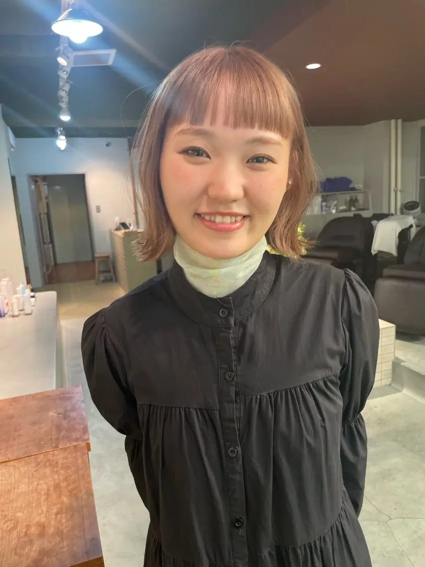ショート ボブ 外ハネヘア 末永 晃久のヘアスタイル