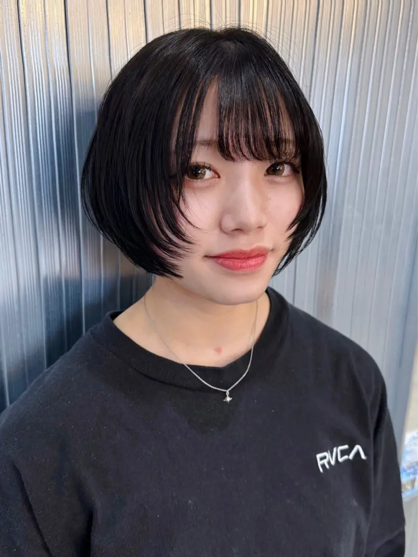 ショート ショートボブ ボブ 顔まわりレイヤー レイヤーカット ショートヘア ♡noa/ボブ ナチュラルカラー♡のヘアスタイル