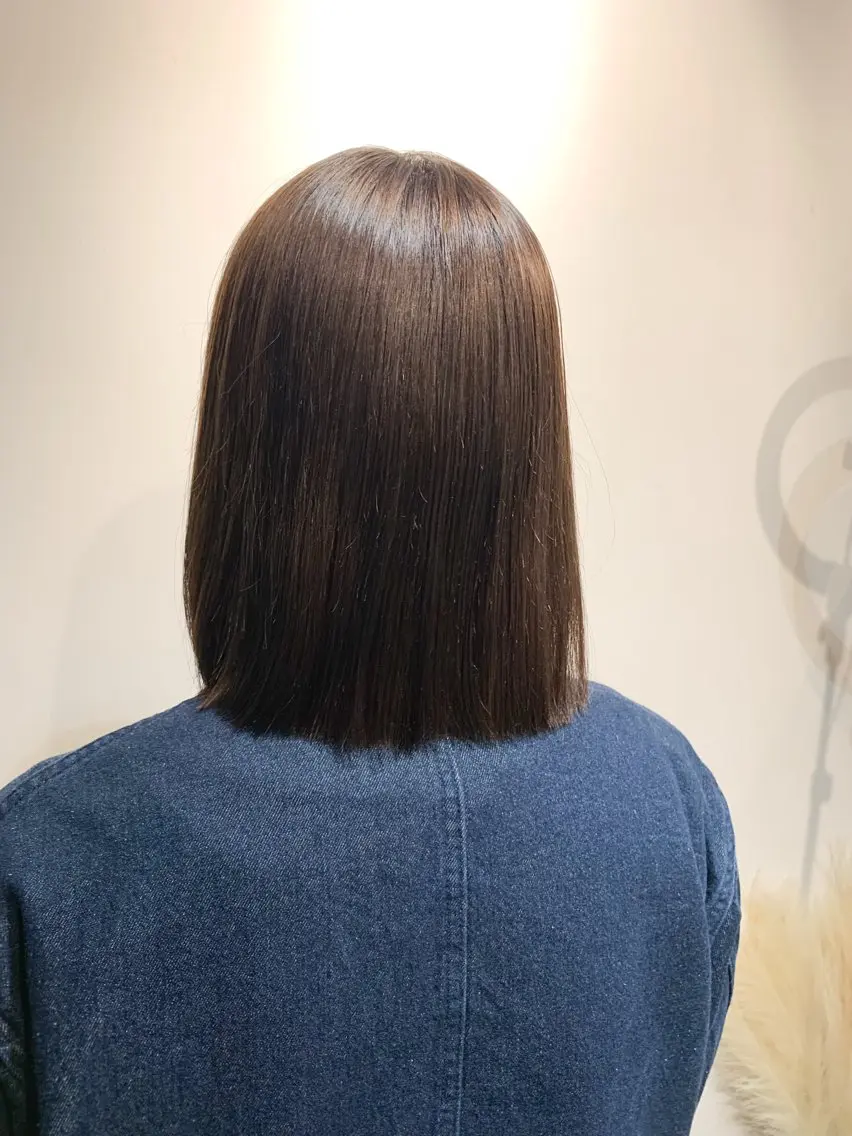 ミディアム パーマ 縮毛矯正 トリートメント ブリーチでもできる 縮毛矯正相原慎🌈のヘアスタイル