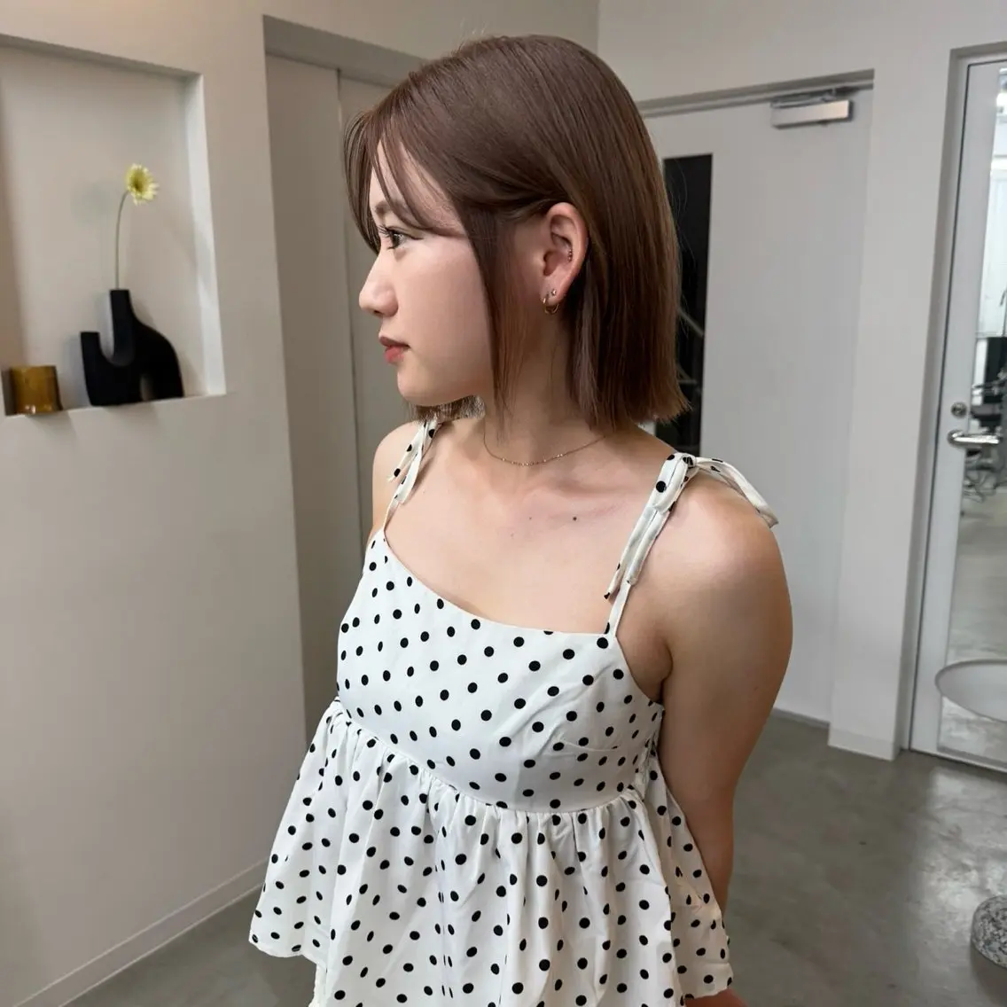 ショート カラー ブラウンカラー チョコレートブラウン ヘアカラー カットモデル୨୧大阪 梅田タカシマリナ♡のヘアスタイル