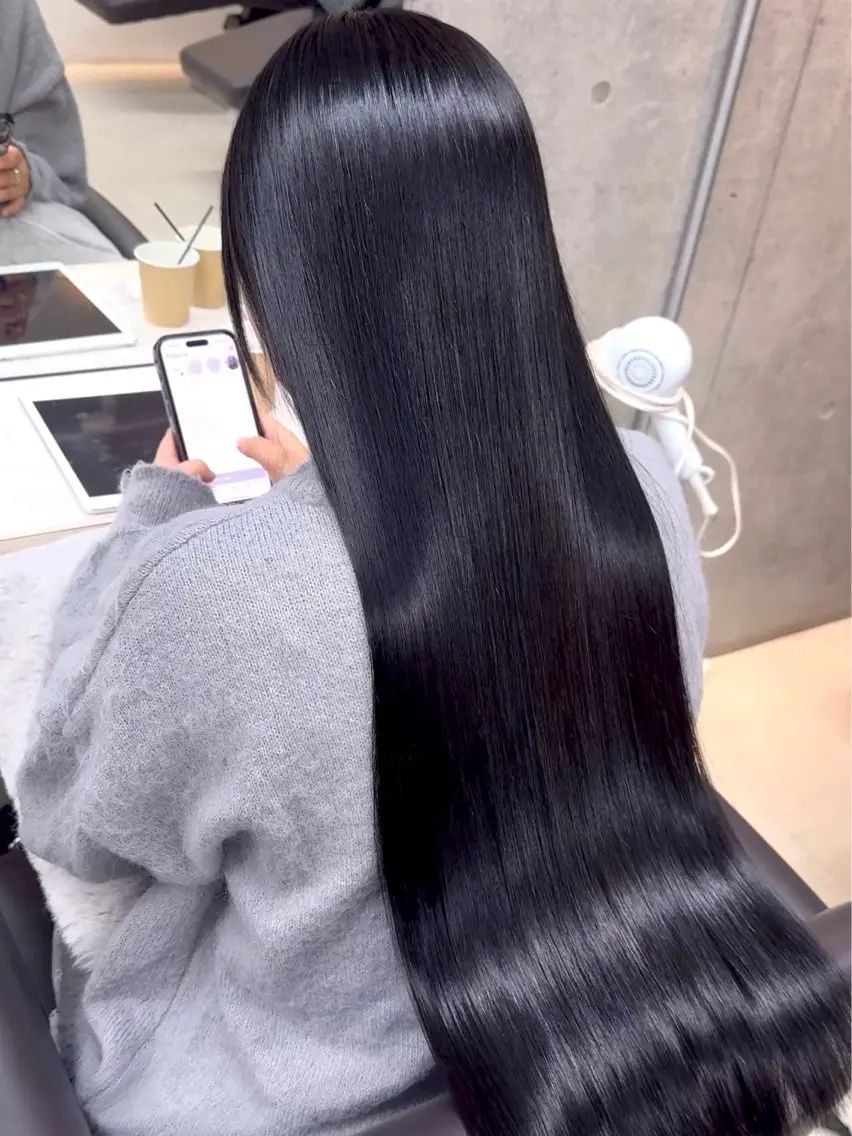 ロング 縮毛矯正 うる艶ヘア♡韓国好き 透明感　shotaのヘアスタイル