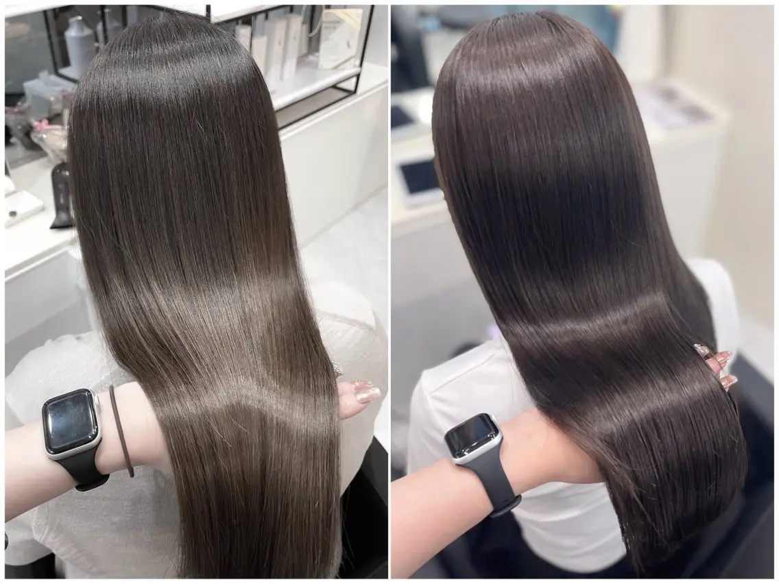 ロング 髪質改善 カラー専門店のヘアスタイル