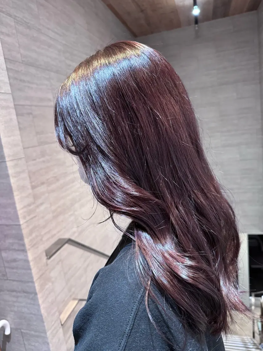 ロング カラー ラベンダーカラー 花見 亜沙美のヘアスタイル