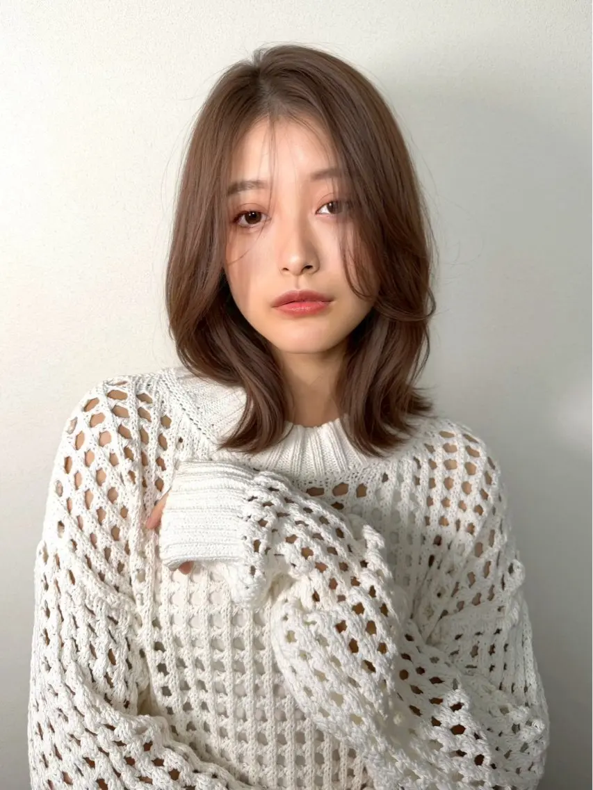 ミディアム カラー 銀座/骨格診断 垢抜けレイヤー/菅原のヘアスタイル