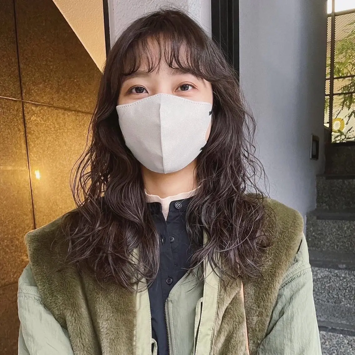 ロング パーマ ブラウンカラー 🦔🪷なりたりみのヘアスタイル