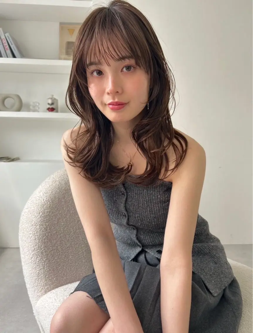 ロング カット トリートメント レディースカット🎀 NANAHAのヘアスタイル