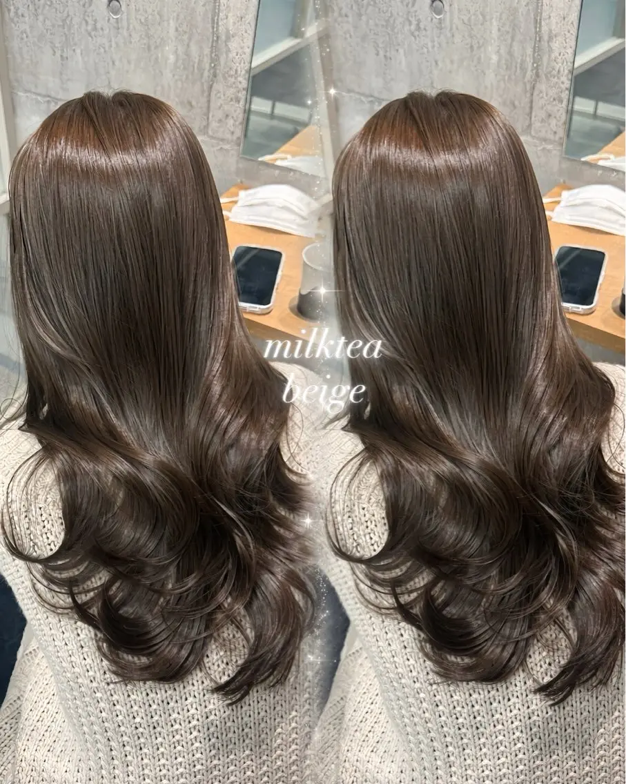 ロング カット ヘアカラー トリートメント ayano /レイヤー/艶カラーのヘアスタイル