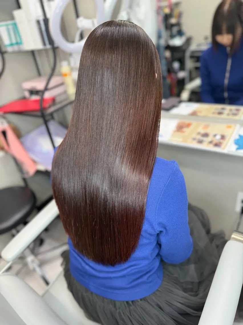 ロング 髪質改善 ヘアカラー トリートメント 今井 勝也のヘアスタイル