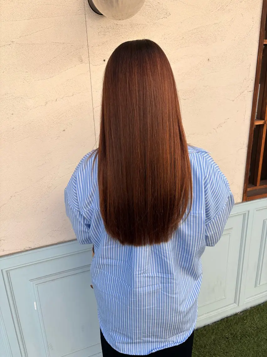 ロング 三宅　デザインカラー 透明感カラー✨のヘアスタイル