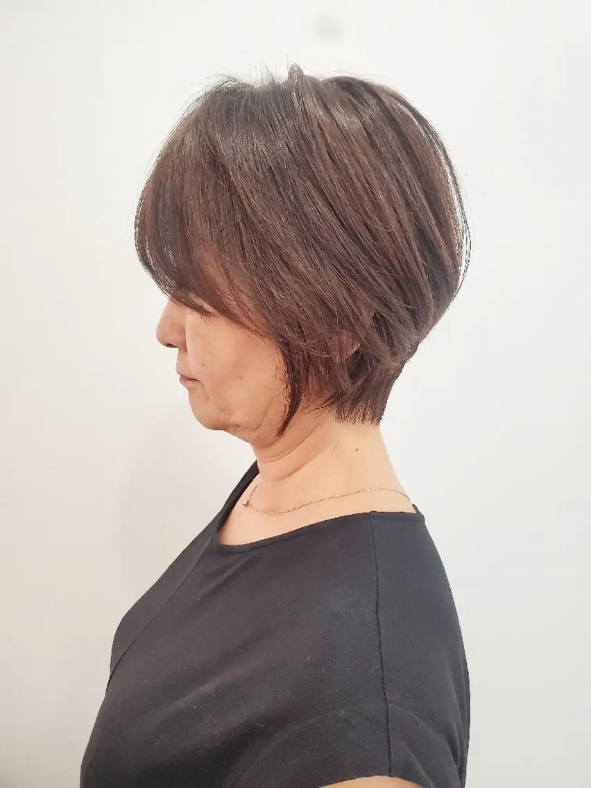 ショート カラー カット ヘアカラー トリートメント ヘッドスパ 齋藤 愛美のヘアスタイル