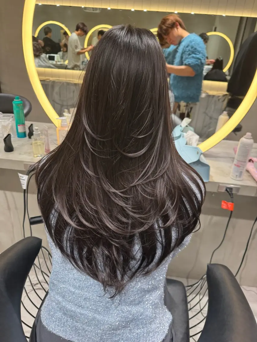 ロング カラー レイヤー/縮毛矯正 マスター✨️タケルのヘアスタイル