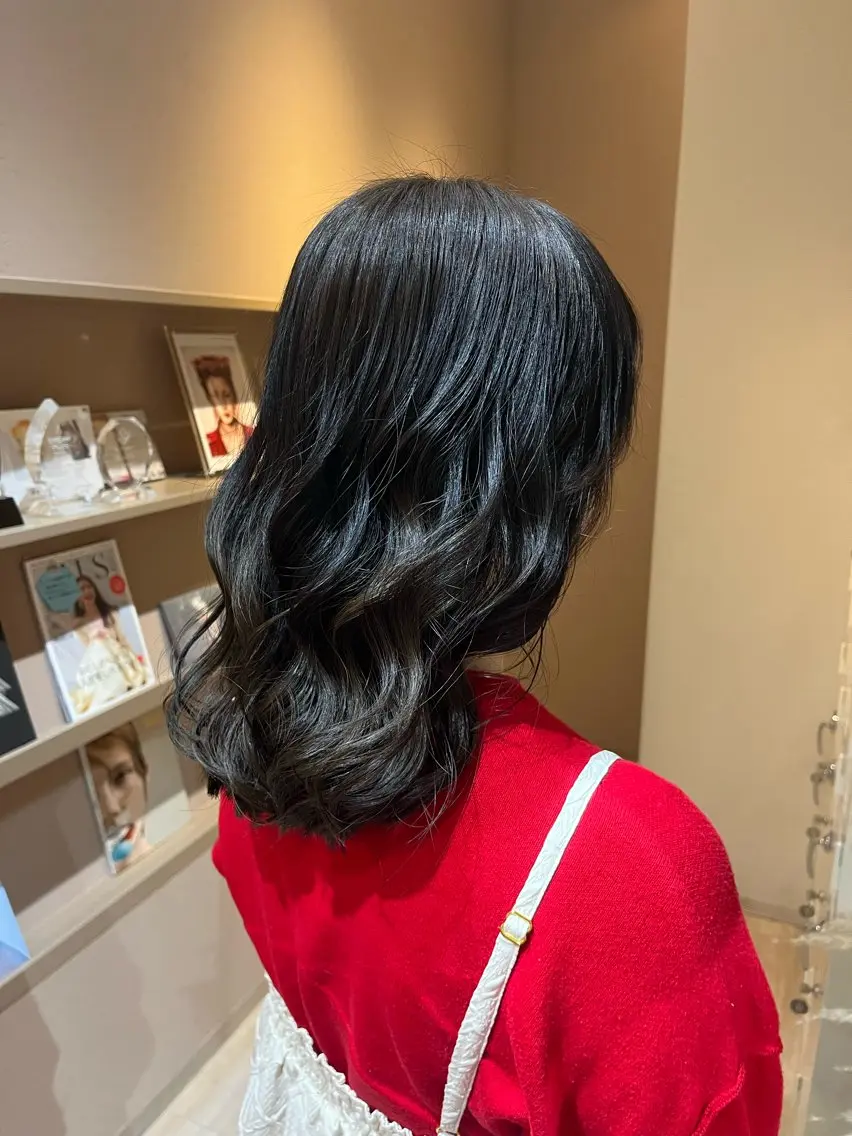 セミロング カラー ramphy 柴原 夢奈のヘアスタイル