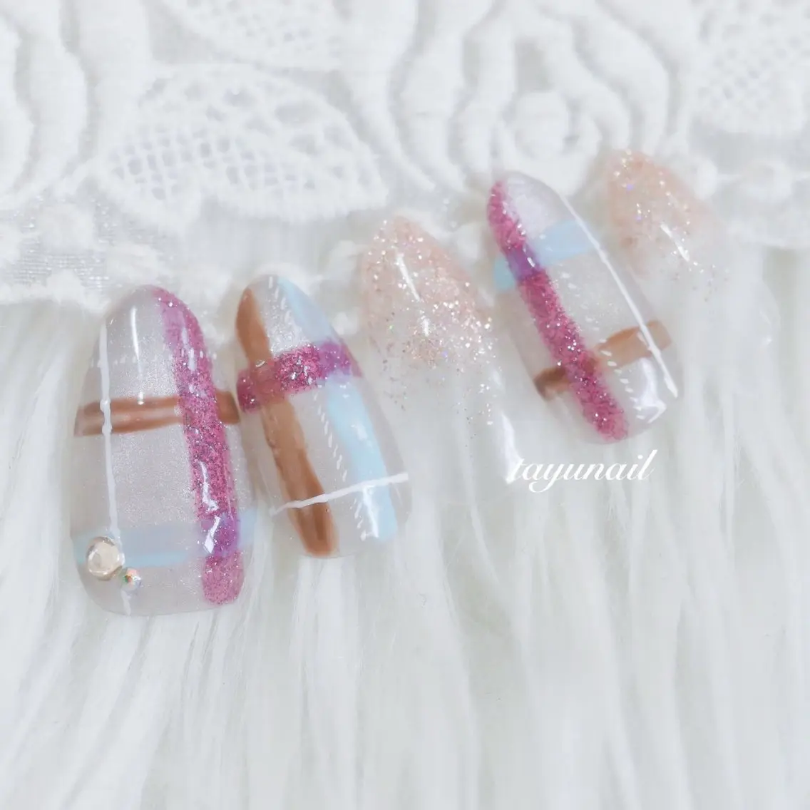 ネイル アートネイル ジェルネイル パラジェル ネイルサロン 【たゆnail】小中のネイルデザイン